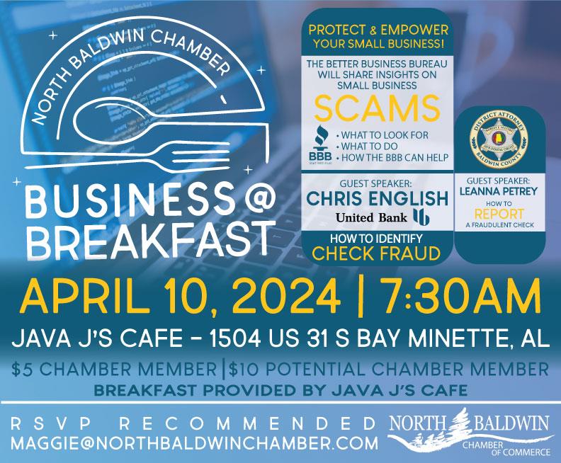 Business @ Breakfast: Small Business Scams & Check Fraud